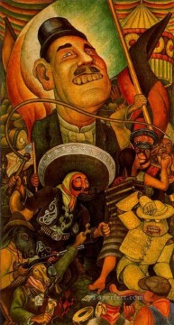 ディエゴ・リベラ Painting - メキシコ生活独裁政権のカーニバル 1936 年 ディエゴ リベラ